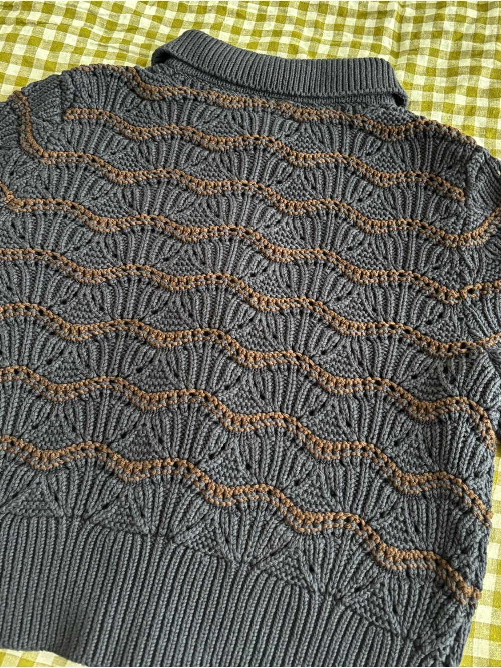 COS Pointelle-Knit Short Sleeve Cardigan - Picture 3 of 6